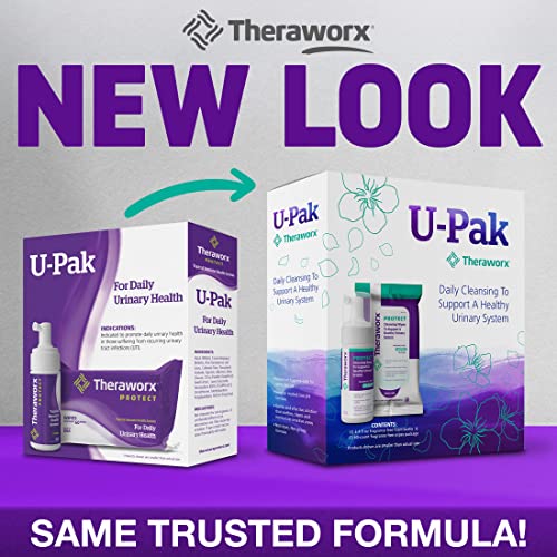 Theraworx Protect U-Pak 60-Ct Wipes & Hygiene Foam 3.4 oz for Urinary Health (Pack of 1) - AB Mystery