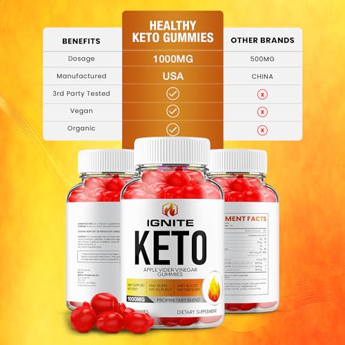 (3 Pack) Ignite Keto ACV Gummies - Official - Keto Ignite ACV Advanced Formula Plus