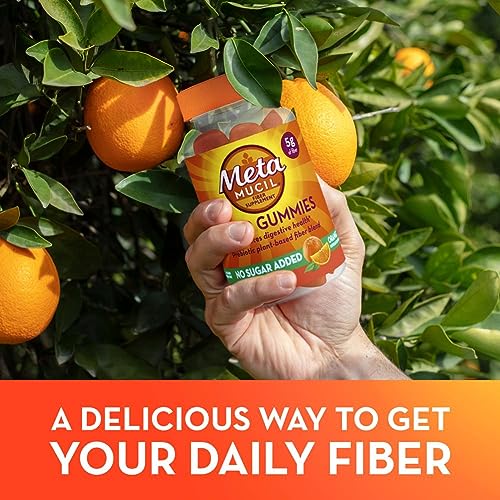 Metamucil Fiber Supplement Gummies, Sugar Free Orange Flavor, 5g Prebiotic Plant Based - AB Mystery