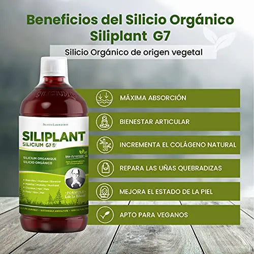 G7 Siliplant Improved Formula. Liquid Silica Supplement Collagen Booster, Strengthens Bones - AB Mystery