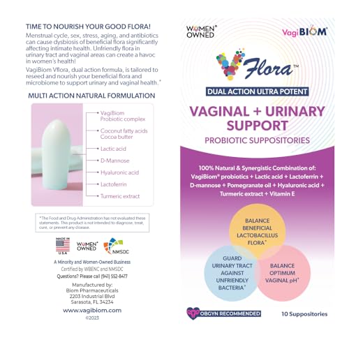 VagiBiom Dual Action Formula. Vaginal and Urinary Support to Balance Intimate Flora - AB Mystery