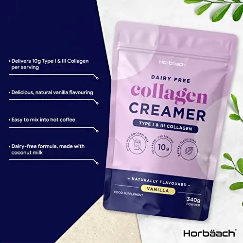 Collagen Creamer for Coffee | Vanilla Flavour | Type 1 & 3 Collagen Peptides - AB Mystery