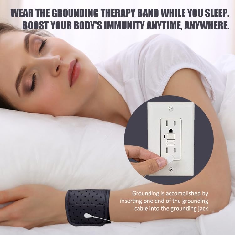 WAUZOBLE Grounding Wrist Strap, Ground Strap with 15 Ft Grounding Cord, Grounding Therapy Band - AB Mystery
