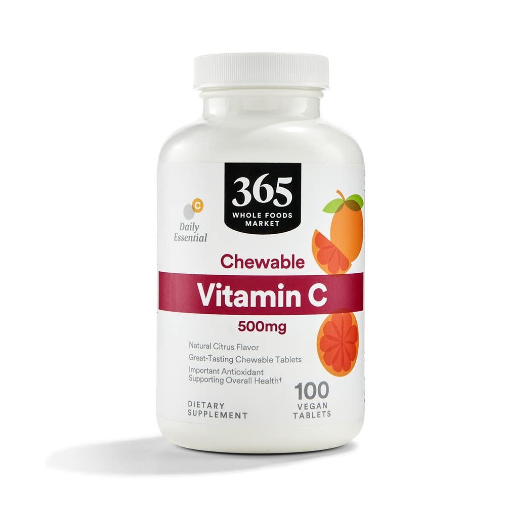 365 by Whole Foods Market, Vitamin C Chewable 500Mg, 100 Tablets - AB Mystery