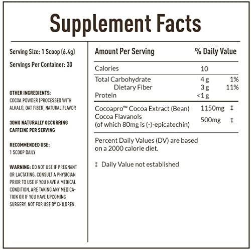 CocoaVia Cardio Health Cocoa Powder, 60 Servings, 500mg Cocoa Flavanols - AB Mystery