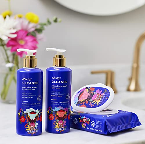 Always Cleanse Feminine Intimate Wash For Women, Ph Balanced For Sensitive Skin, Fragrance-Free - AB Mystery