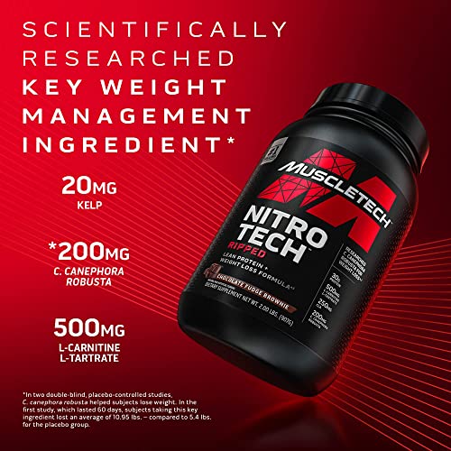 MuscleTech Nitro-Tech Ripped Lean Whey Protein Powder Whey Protein Isolate Weight - AB Mystery
