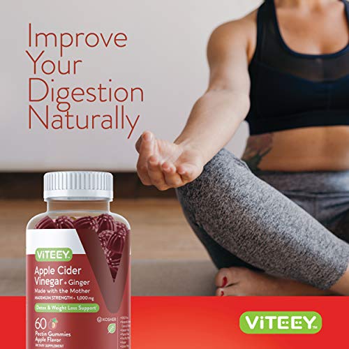 Apple Cider Vinegar Gummies 1,000mg Plus Ginger, ACV with The Mother, Detox Cleanse - AB Mystery