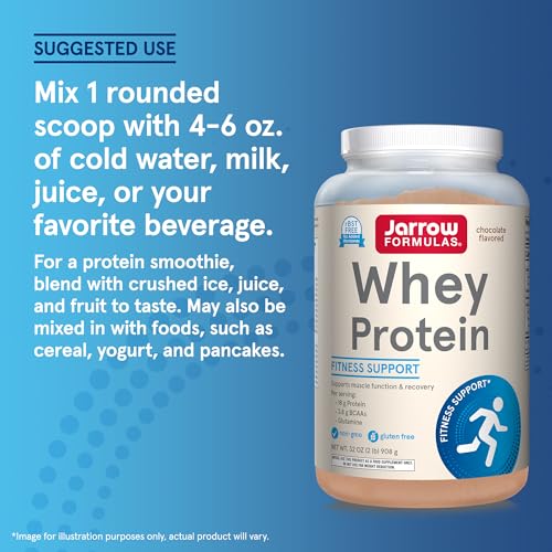 Jarrow Formulas Whey Protein With 18 g of Protein, 3.8 g of BCAAs, & Glutamine, Dietary - AB Mystery