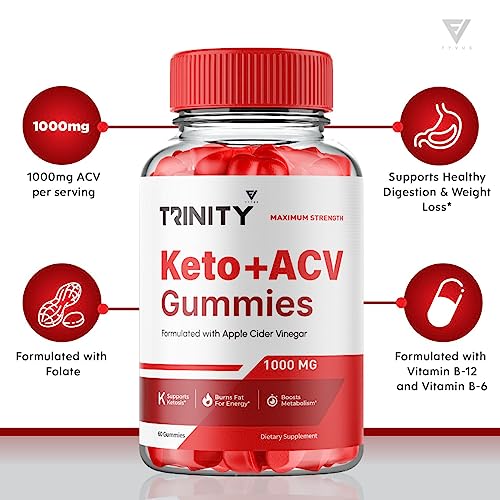 (3 Pack) Trinity Keto, Trinity Keto ACV Gummies - Trinity Keto ACV Gummies Advanced Apple