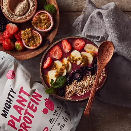 Mighty Ultimate Vegan Protein Powder, Super Berry Flavour, (17 Servings, 510g Bag without Scoop) MIGHTY