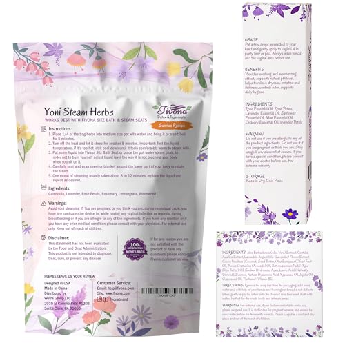 FIVONA Yoni Care Kit 4 in 1 - pH Balanced Natural Yoni Oil, Herbal Bar Soap for Feminine V Wash, Detox - AB Mystery