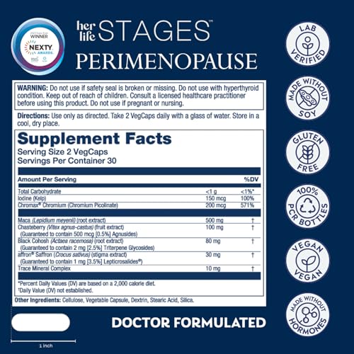 Solaray Perimenopause her Life Stages - Perimenopause Supplements Women - Hot Flashes - AB Mystery