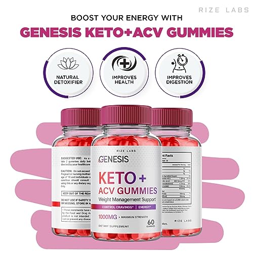 (2 Pack) Genesis Keto Gummies - Genesis Keto ACV Gummies Advanced Weight Loss