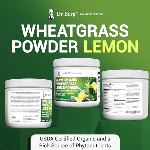 Dr. Berg USDA Certified Organic Green Powder Superfood (60 Servings) - Made with Raw - AB Mystery