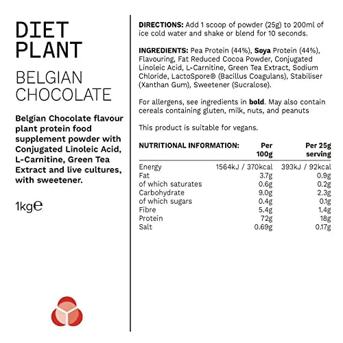 PhD Nutrition Diet Plant, Vegan Protein Powder Plant Based, High Protein Lean Matrix PhD