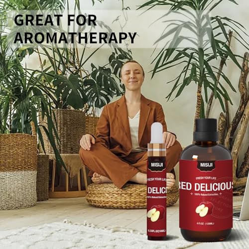 Essential Oils-MISIJI Apple Fragrance Essential Oils for Diffuser for Home 4FL.OZ Plus 0.33,Diffuser Oils Scents - AB Mystery