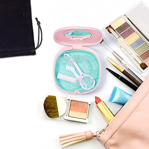 2 Pack Retainer Case with Vent Holes, Mirrors,Compatible with Invisalign,Night Guards - AB Mystery