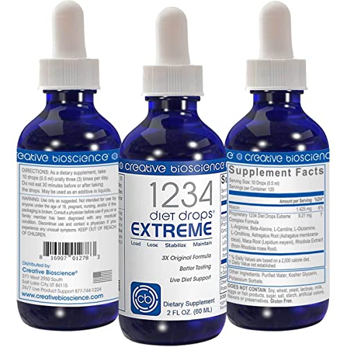 Creative Bioscience 1234 Diet Drops Extreme for Women & Men, Diet Drops for Weight - AB Mystery