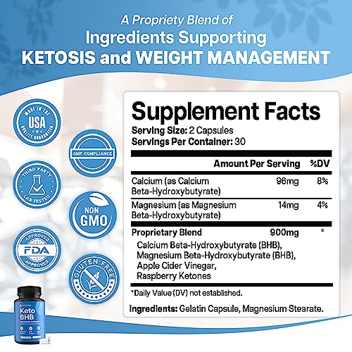Keto BHB Exogenous Ketones for Men & Women - Keto Supplements for Mental Clarity - AB Mystery