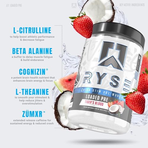 RYSE Up Supplements Loaded Pre Workout Powder Supplement for Men & Women - AB Mystery
