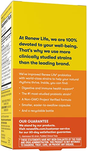 Renew Life Everyday Probiotic Capsules, Daily Supplement Supports Urinary, Digestive - AB Mystery