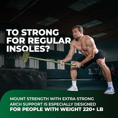 220+ lbs Plantar Fasciitis Strong Arch Support Insoles Inserts Men Women - AB Mystery