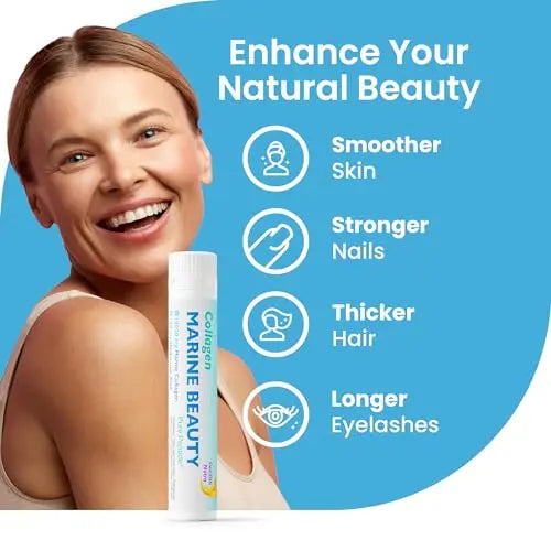 Swedish Nutra Marine Beauty Collagen | High Strength Type 1 & 3 Collagen to Rejuvenate Hair, Skin & Nails - AB Mystery