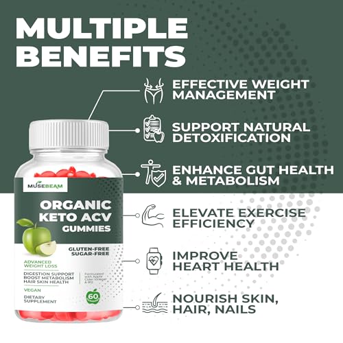Organic Keto ACV Gummies Advanced Weight Loss - Gluten & Sugar Free Belly Fat Burner - AB Mystery