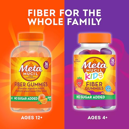 Metamucil Fiber Supplement Gummies, Sugar Free Orange Flavor, 5g Prebiotic Plant Based - AB Mystery