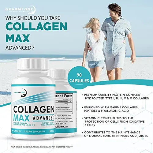 Premium Marine Collagen Supplements for Women, Ultra Potent Marine Collagen Capsules - AB Mystery