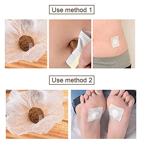 Wormwood Belly Patch,30Pcs Mugwort Abdomen Navel Patch and 30Pcs Moxibustion Patch - AB Mystery