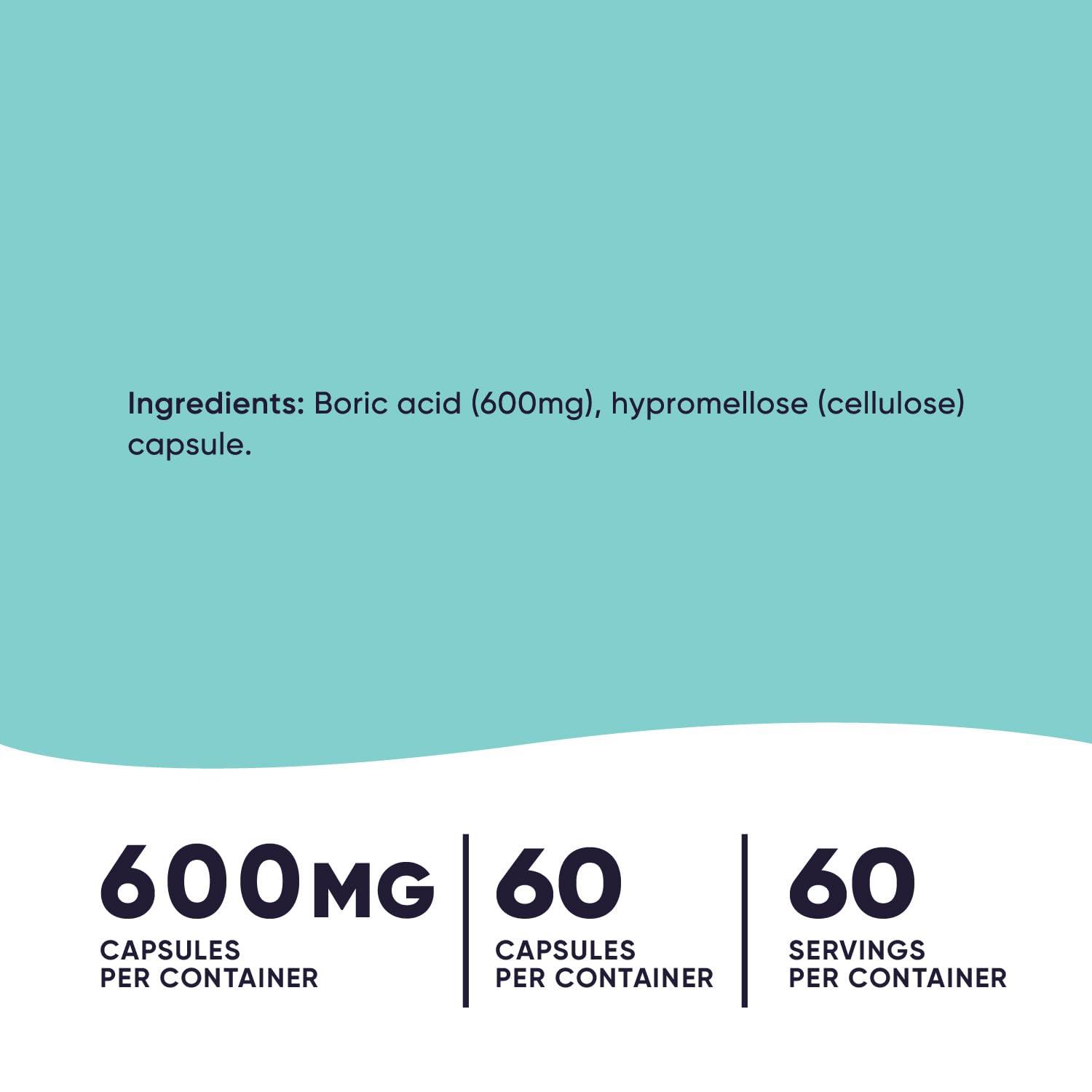 Nutricost Boric Acid 600mg, 60 Capsules - Vaginal Suppository - Non-GMO - for Women - AB Mystery