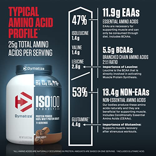 Dymatize ISO100 Hydrolyzed Protein Powder, 100% Whey Isolate Protein, 25g of Protein - AB Mystery