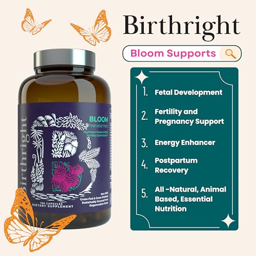 Birthright Complete Prenatal Supplement for Fetal Development… Folate, Choline + DHA Birthright