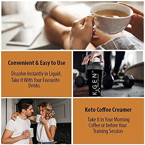Instant Bulletproof Keto Coffee Creamer UK Made Collagen Latte | Butter Powder, Coconut MCTs & Vitamin C - AB Mystery