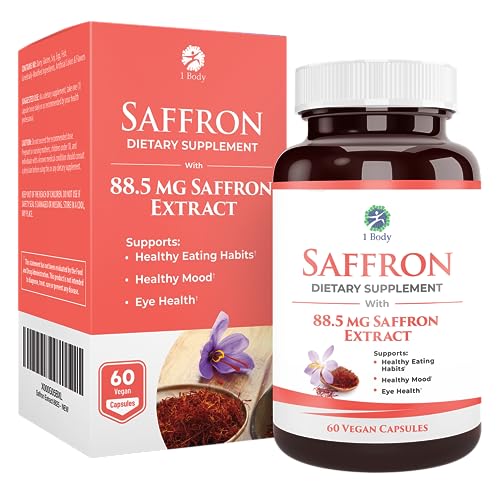1 Body Saffron Extract 8825 – Antioxidant & Mood Support Saffron Supplement 