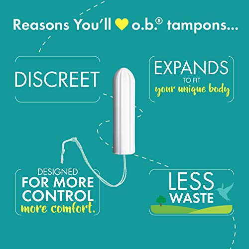 o.b. Pro-Comfort Non-Applicator Tampons, Super Absorbancy, 40 Count (Pack of 1) - AB Mystery
