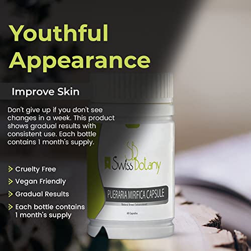 Swiss Botany Organic Pueraria Mirifica Breast Enhancement Pills for Women - AB Mystery