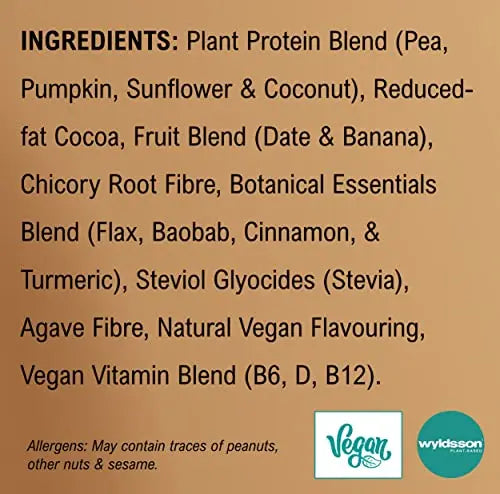 Vegan Protein Powders (1kg) - 28 Servings - EarthChamp by Wyldsson - Plant Based Chocolate Wyldsson