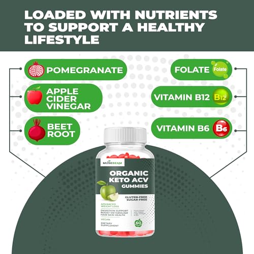 Organic Keto ACV Gummies Advanced Weight Loss - Gluten & Sugar Free Belly Fat Burner - AB Mystery