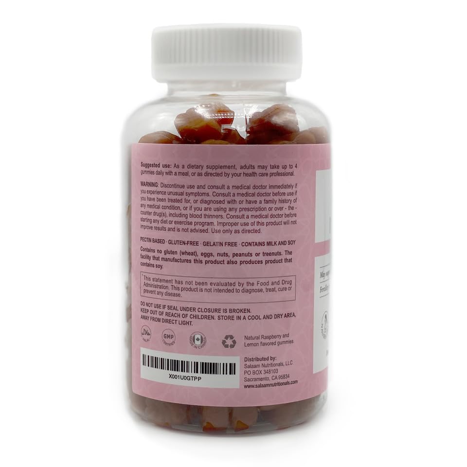 Salaam Nutritionals Halal Prenatal Gummy Multivitamins, Low Sugar, 800 mcg Folate, Methylcobalamin Salaam Nutritionals