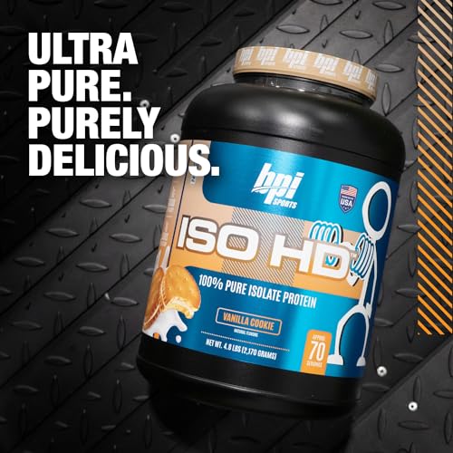 BPI Sports ISO HD Isolate Protein Vanilla Cookie, 76.8 oz - 69 Servings - AB Mystery