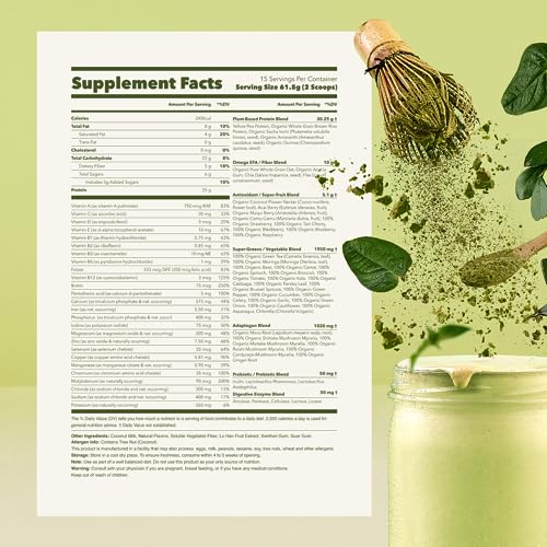 Ka’Chava All-In-One Nutrition Shake Blend, Matcha, 85+ Superfoods, Nutrients & Plant - AB Mystery