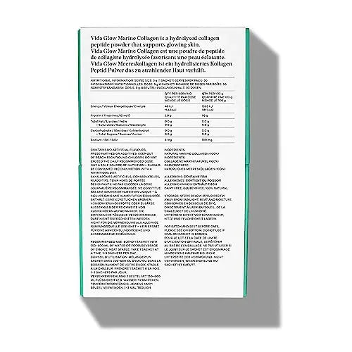 Vida Glow - Natural Hydrolysed Marine Collagen Sachets | Promotes Glowing Skin + Smooths Fine Lines - AB Mystery