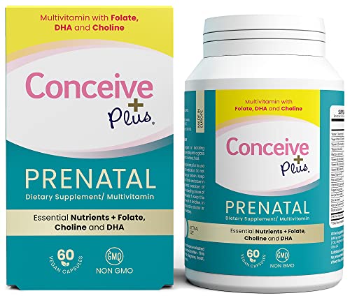 CONCEIVE PLUS Prenatal Vitamins for Women - DHA, Choline + Folate, Healthy Pregnancy CONCEIVE PLUS