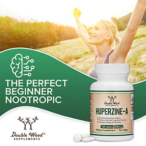 Huperzine A 200mcg (Third Party Tested) Manufactured in The USA, 120 Tablets, Brain - AB Mystery