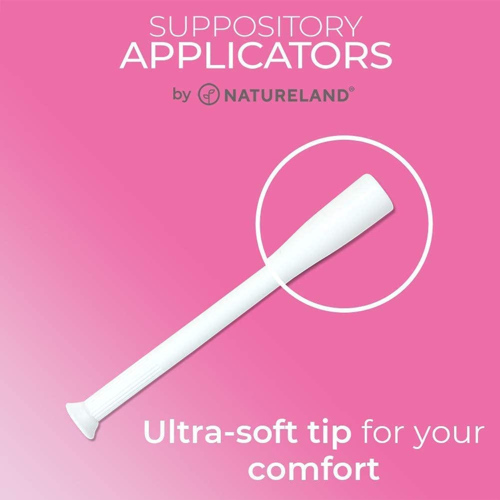 Natureland [40 Count Boric Acid Suppositories 600mg w/ [10 Pack] Vaginal Applicator - Feminine Care - AB Mystery